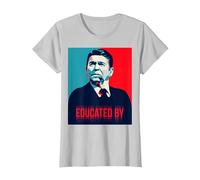 Educato da Ronald Reagan, Presidente repubblicano del GOP Regan Maglietta, Donna, Argento, XS