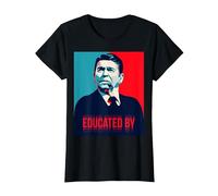 Educato da Ronald Reagan, Presidente repubblicano del GOP Regan Maglietta, Donna, Nero, S