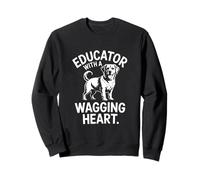 Educatore con Un Cuore scodinzolante Amante dei Cani Felpa