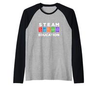 EDUCAZIONE del Vapore Scienza Tecnica Ingegneria Arti Matematica Maglia con Maniche Raglan