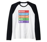 EDUCAZIONE del Vapore Scienza Tecnologia Ingegneria Arti Matematica Maglia con Maniche Raglan