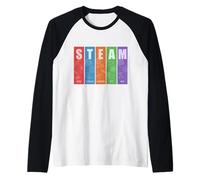 EDUCAZIONE del Vapore Scienza Tecnologia Ingegneria Arti Matematica Maglia con Maniche Raglan