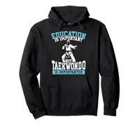 Educazione divertente è importante ma Taekwondo Felpa con Cappuccio