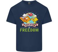 Educazione È Libertà Insegnamento Insegnante Uomo Cotone T-Shirt