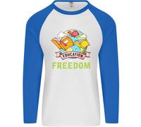 Educazione È Libertà Insegnamento Insegnante Uomo L/S Baseball T-Shirt
