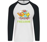 Educazione È Libertà Insegnamento Insegnante Uomo L/S Baseball T-Shirt