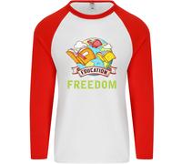 Educazione È Libertà Insegnamento Insegnante Uomo L/S Baseball T-Shirt