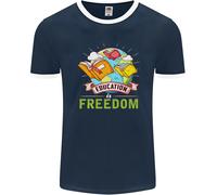Educazione È Libertà Insegnamento Insegnante Uomo Suoneria T-Shirt
