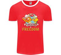 Educazione È Libertà Insegnamento Insegnante Uomo Suoneria T-Shirt