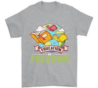 Educazione È Libertà Insegnamento Insegnante Uomo T-Shirt 100% Cotone