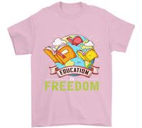 Educazione È Libertà Insegnamento Insegnante Uomo T-Shirt 100% Cotone
