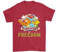Educazione È Libertà Insegnamento Insegnante Uomo T-Shirt 100% Cotone