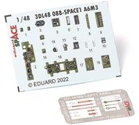 Edudo EDU3DL48088 1/48 Space Mitsubishi Zero Ship Fighter Aircraft 32 Tipo Interni Decalcomania 3D Parti Incise Set (per Edual) Modello di Plastica Decalcomania