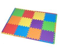 Edukit - Tappeto a puzzle in schiuma per il gioco dei bambini, 12 pezzi in EVA, piastrelle in schiuma multicolore