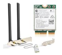 EDUP Scheda di rete wireless Wi-Fi 7 BE6500 M.2 2230 Wi-Fi 7 per desktop, Bluetooth 5.4 Tri-Band 6G/5G/2.4Ghz OFDMA 802.11be, compatibile con Intel/AMD Windows 11 (64-Bit) e Linux Kernel 6.7+