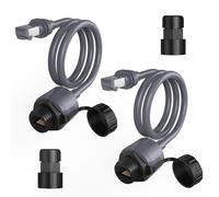 EDUP Starlink - Adattatore Ethernet Gen 3 e Mini con prolunga per cavo impermeabile, accoppiatore RJ45 per Star Link Standard V3 e mini Dishy, ideale per uso interno/esterno (confezione da 2)