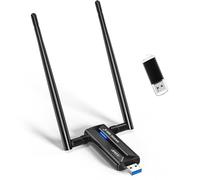 EDUP Wi-Fi 6E USB WLAN Stick, AX3000M Tri-Band 6GHz/5GHz/2.4GHz Adapter with High Range Antenna, Compatible with Windows 11/10 64bit + Driver U Disco