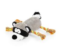 Edupet 06018AA Giocattolo per cani Procione, Giocattolo per cani in peluche con corda, squittio