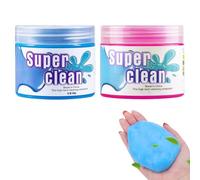 EduPlayte Gel detergente per interni auto, 2 pezzi, per la pulizia dell'auto, per la pulizia dell'auto, per PC, tablet, laptop (blu + rosa)