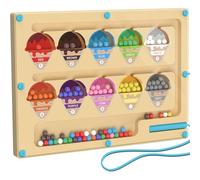 EduPlayte Gioco di Labirinto Montessori, Gioco del Labirinto per Palline Magnetiche Colorate, Giocattolo per Bambini a Partire dai 4 Anni, con abilità motorie Fini, Educativi Giocattoli Regalo