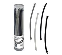 Edushape Click & Weave Fili in bianco e nero per il coinvolgimento sensoriale del bambino: fili flessibili si attorcigliano, si girano e si agganciano, aiutano a migliorare il riconoscimento del