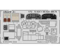 EDUSS824 EDUSS824 1/72 Zoom Series Savoia Marchetti SM.79 Sparviero parti incise (per Italia) Parti di modello in plastica