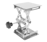 Eduuyvee Laboratorio Scientifico Tavolo di sollevamento 100 X 100 Mm Acciaio Inossidabile Laboratorio Supporto Tavolo Rack Forbice Sollevatore Per Esperimento Scientifico