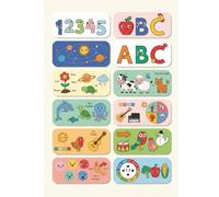 EDUVELA 40 Printable Kindergarten Educational Posters For Toddlers 1-3, Each 11x17 inch, NUmbers, Solar System, Flying Bird Sea , Farm Animals, ... Posters for Preschool, Kindergarten, Toddlers