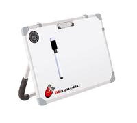 Eduway Lavagna bianca magnetica cancellabile a secco, 3 x 50 cm, con supporto, lavagna bianca da tavolo, con graffetta per studio, apprendimento, ecc. con 1 pennarello per spolverare, 27,9 x 43,2 cm