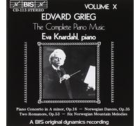 Edvard Grieg Complete Piano Music - Vol. 10 (Ingebretsen, Rpo, Knardahl) (CD)