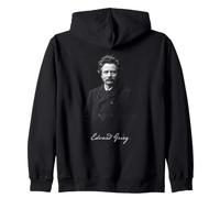 Edvard Grieg Compositore Classico Ritratto Vintage Felpa con Cappuccio