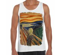 Edvard Munch Il Scream Stampa Grande Uomo Canotta Maglia - Fine Arte Design
