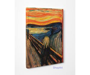 ⭐️ Edvard Munch L'Urlo Quadro Stampa su Tela Canvas in Cotone Vernice Pennellate