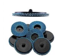 EdvenA 10pcs Disco lamellare 2 Pollici Cambio rapido Disco di bloccaggio Disco Piatto Disco lamellare Mole molatura Ruote Abrasive Supporto da 1/4 di Pollice (Color : 40 Grit 10PCS, Size : A)