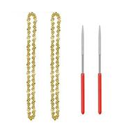 EdvenA 2pcs 8 pollici catena for motosega 1/4 di pollice 45 DL semi scalpello catena for motosega elettrica + 2 pezzi di ricambio for file taglio di rami di legno