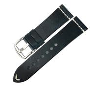 EDVENA - Accessori per orologi, cinturino in pelle bovina, colore marrone, vintage, 20 mm, 22 mm, 24 mm, compatibile con orologi Fossil, 20mm