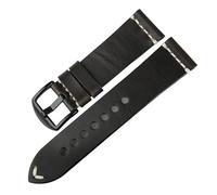 EDVENA - Accessori per orologi, cinturino in pelle bovina, colore marrone, vintage, 20 mm, 22 mm, 24 mm, compatibile con orologi Fossil, 22mm