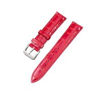 EDVENA Bracciale For Cinturini In Vera Pelle Da 12-24 Mm Cinturino For Orologio Nero Rosso Marrone For Cinturino Da Polso Da Donna(Red,23mm)