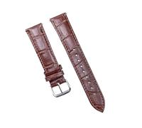 EDVENA Cinturini for orologi in pelle da 12/14/16/18/20 mm, 22 mm, 24 mm, con fibbia ad ardiglione in acciaio, accessori, braccialetti da polso di qualità superiore(Brown,24mm)