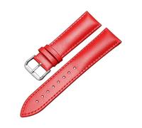 EDVENA Cinturini For Orologi In Vera Pelle 12 13 14 15 16 17 18 19 20 21 22 23 24 Mm For Uomo(Red,22mm)