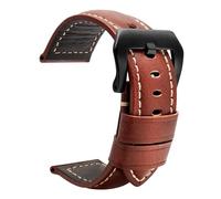 EDVENA Cinturini In Pelle Compatibili Con Panerai PAM441 386 Accessori For Orologi Cinturino Da Uomo 20mm 22mm 24mm 26mm Cinturini For Orologi Bracciale Di Ricambio In Pelle Bovina(03-brwon black,24mm