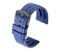 EDVENA Cinturino For Orologio 18mm 20mm 22mm 24mm Cinturino Sportivo Nero Polsino Verde Con Barra A Molla A Sgancio Rapido(Blue,20mm black buckle)