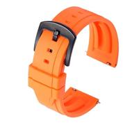 EDVENA Cinturino For Orologio 18mm 20mm 22mm 24mm Cinturino Sportivo Nero Polsino Verde Con Barra A Molla A Sgancio Rapido(Orange,22mm black buckle)