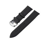 EDVENA Cinturino for orologio in pelle morbida ultra sottile 16 mm 18 mm 20 mm 22 mm bianco marrone nero accessori for cinturini for orologi(Black,20mm)