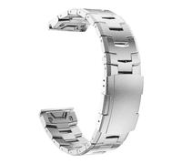 EDVENA Cinturino for orologio in titanio QuickFit 26mm compatibile con Garmin Fenix 7X 7 6 6X Pro 5X Plus Mk2 cinturino in metallo 22mm Epix Gen 2 MARQ 955 D2 G1 braccialetto(Silver,QuickFit 22mm)