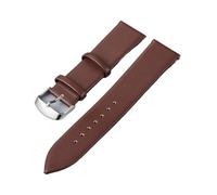 EDVENA Cinturino for orologio in vera pelle 16 mm 18 mm 20 mm 22 mm bianco marrone nero morbido in pelle di vitello accessori for cinturini for orologi(Brown,16mm)