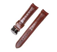 EDVENA Cinturino For Orologio In Vera Pelle Con Estremità Curva, 20 Mm, 22 Mm, In Pelle Bovina Trattata Con Olio E Cera, For Cinturini For Orologi Da Uomo Seiko, Accessori Universali(Brown,20mm)