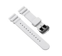 EDVENA Cinturino in gomma e silicone da 22 mm compatibile con Seiko No. 5 SKX009 Prospex Water Ghost Canned, cinturino sportivo impermeabile da uomo, accessori(White-lychee)