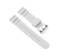 EDVENA Cinturino in gomma e silicone da 22 mm compatibile con Seiko No. 5 SKX009 Prospex Water Ghost Canned, cinturino sportivo impermeabile da uomo, accessori(White-vertical)