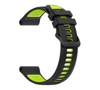 EDVENA Cinturino sportivo in silicone bicolore compatibile con Garmin Forerunner 965 955 Solar 945 935 745 cinturino di ricambio for cinturino da 22 mm(Black Green,For Forerunner 955)